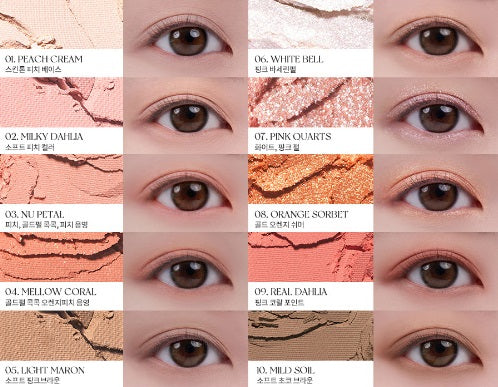 ROM&ND Better Than Palette 08 Peach Dahlia Garden